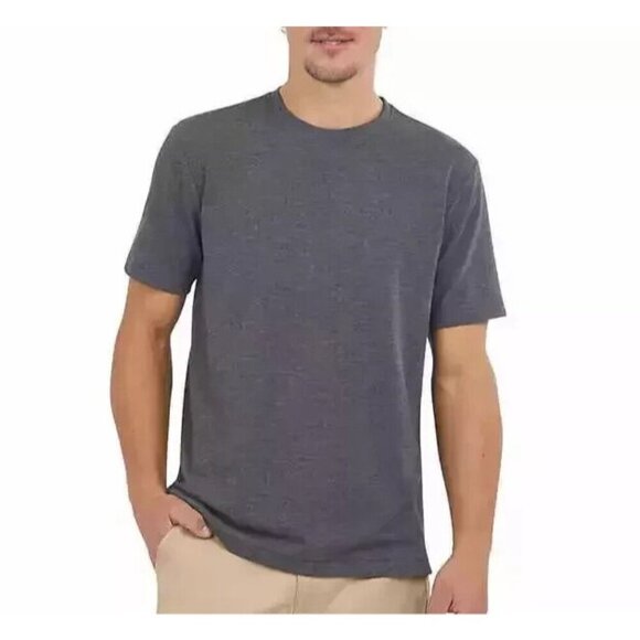 NWOT Lands' End Men's XXL Heather Blue Active T-Shirt Short Sleeve - Picture 1 of 7
